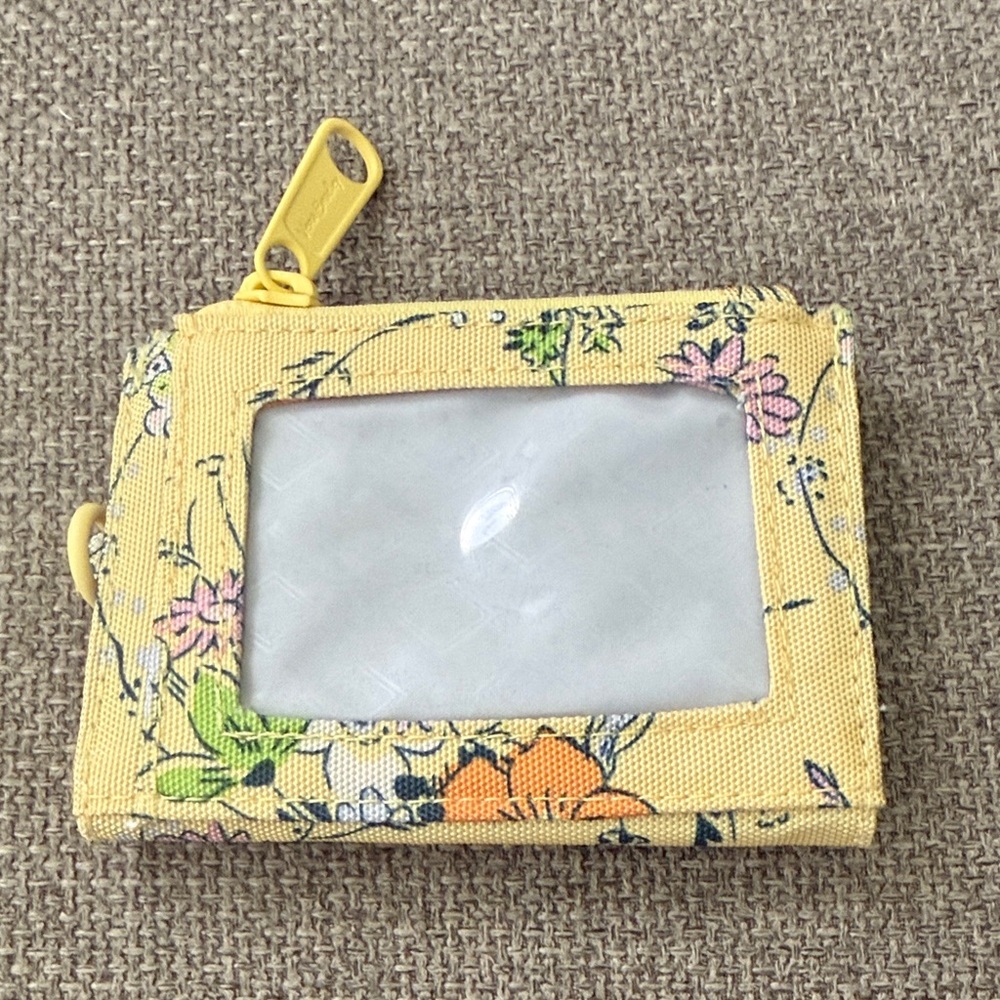 Vera Bradley Yellow and Blue Floral Zip Pouch